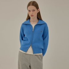 Rohan collar zip-up knit_Blue