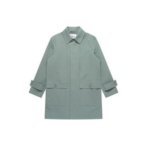 Linen Mac Trench Coat_Greyish Blue