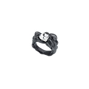 NO.324 [BLACK] GEOMETRY HEART RING