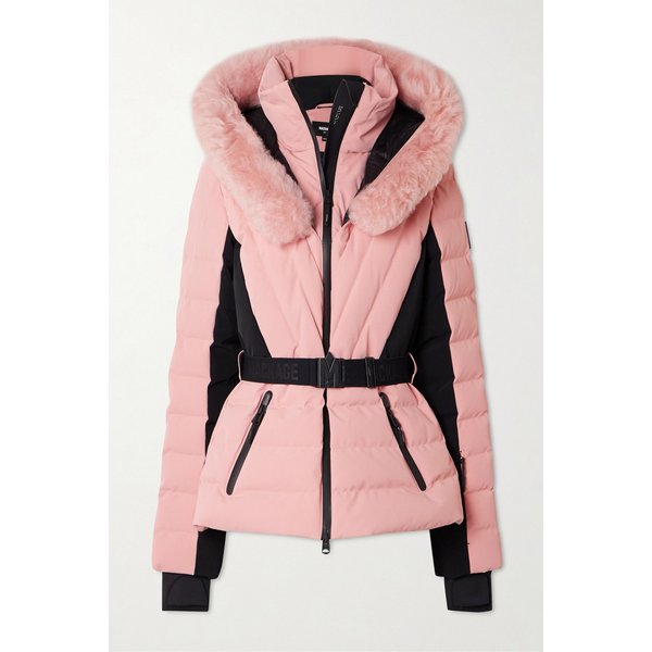 엘리타 후드 벨티드 퀼티드 다운 스키 재킷 46376663162954560