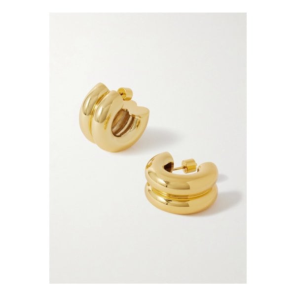 마사 칼보 더블 골드 도금 후프 이어링 46376663162905356