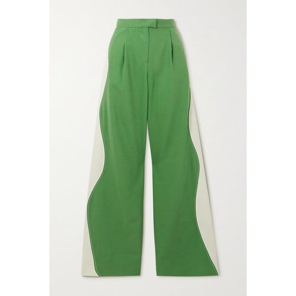 알루왈리아 라고스 리오셀 트윌 코튼 혼방 와이드 팬츠 그린 1647597292205027