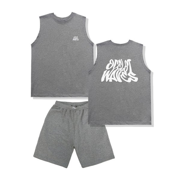 세트 웨이브나시 + 무지 팬츠 셋업