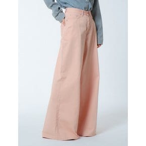 와이드 플레어 면팬츠 피치핑크_WIDE FLARE COTTON PANTS PEACH-PINK