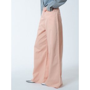 와이드 플레어 면팬츠 피치핑크_WIDE FLARE COTTON PANTS PEACH-PINK