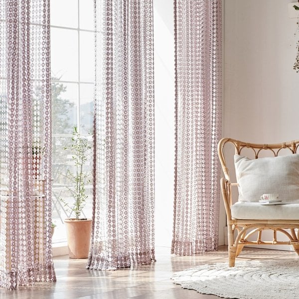 뷰하우스 포인트매쉬 데코형 망사커튼