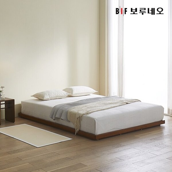 앳홈 엣지 원목 저상형 침대 프레임 (Q)-착불