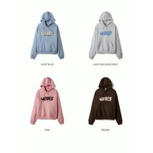 후아유 여성 부클 패치 후드티  Wave Boucle Patch HoodieBrushed_WHMHE4T21FSG