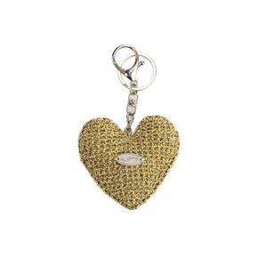 No.217 / Chubby Metallic Heart Key Ring _ Gold