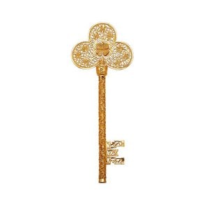 순금 기념품 행운의 네잎클로버 황금 열쇠 24K 37.5g