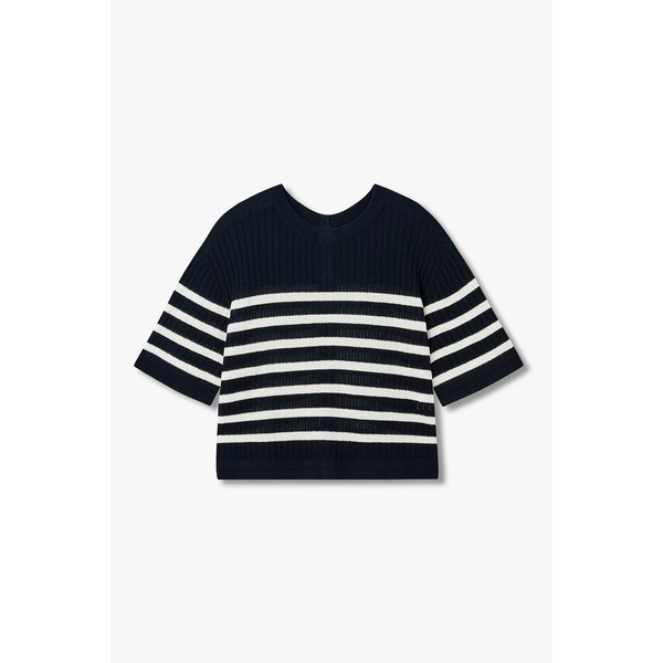 [파주점] 백 버튼 스트라이프 라운드 니트 7126250503