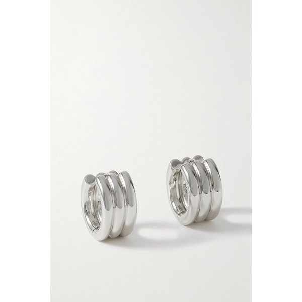 록산느 애슐린 트리플 튜브 실버톤 후프 귀걸이 46376663162907549