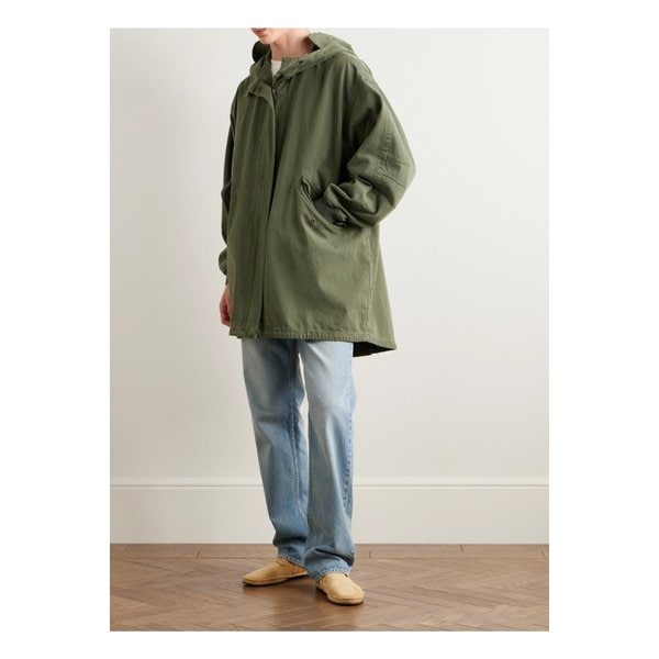 케멧 오버사이즈 코튼 캔버스 후드 재킷 그린 1647597359323288