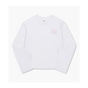 여성 베이직 세미크롭 긴팔티 / OFF-WHITE (QP122ORL11)