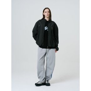 UNISEX 오드람프 플리스 핑거홀 자켓_블랙