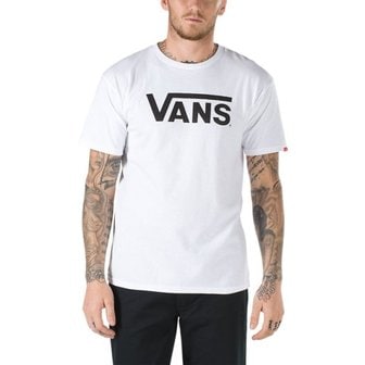 반스 남녀공용  기본로고 반스 반팔 티셔츠 VANS Flying V Logo Tee 화이트 VN000GGGYB2