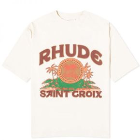 Rhude 루드 Saint Croix 티셔츠 - Vtg 화이트 RHPS24TT11012611