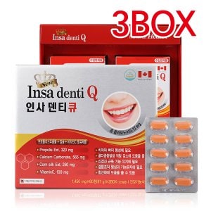  캐나다 직수입 인사덴티큐 1450mg*120캡슐 3박스 /프로폴리스/치아건강