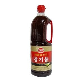 해표 재래압착식 참기름 푸드 1.8L