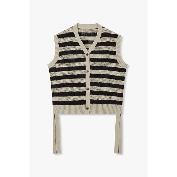 [파주점] 브이넥 스트라이프 니트 베스트 7126250501