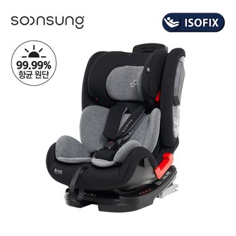 순성 브릭 토들러 주니어 카시트 ISOFIX 블랙 / 선쉐이드+컵홀더