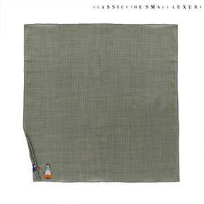 [클래식더스몰럭셔리] 독사과공주 핸드메이드 손수건 그레이 (HC-2DWE508GY)