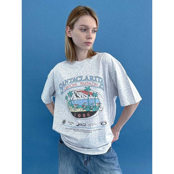 [25 SUMMER][SALT Label] SANTACLARITA OVER T-SHIRT_MELANGE GRAY