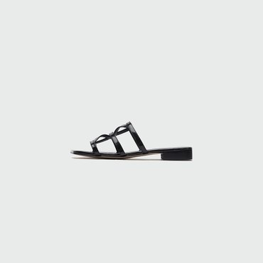 EENK YANDAL Logo Strap Sandals - Black