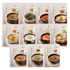  아워홈 국탕찌개 11종 모음 2개씩 김치찌개/삼계탕/육개장/미역국/차돌된장찌개