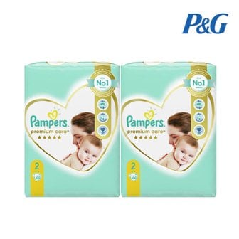 팸퍼스 유럽산 팸퍼스 프리미엄케어 밴드형 기저귀  2단계_2팩(136p) pampers 바우처