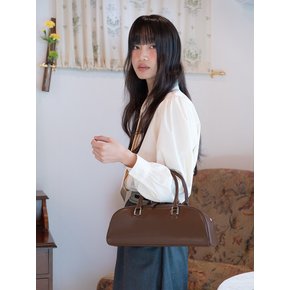 Halfmoon bowling bag tote Darkbrown