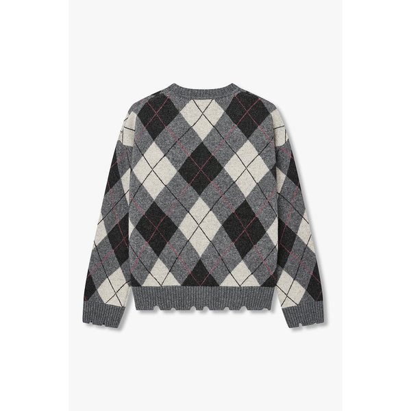 라쿤 울 블렌드 아가일 풀오버 7115450Y06172