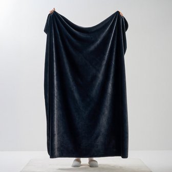 JAJU 밍크 플리스 극세사 블랭킷 140x170cm  네이비 J605402001056