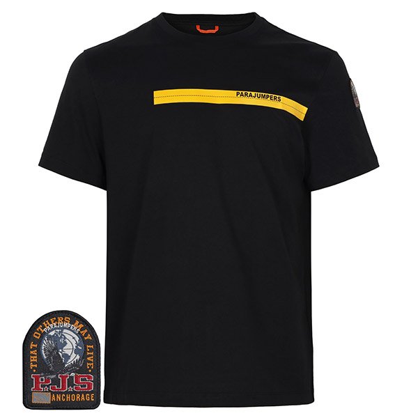 [부산점] 25FW 블랙 테이프 로고 티셔츠 TAPE PMTSIT01 0541