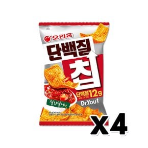 오리온 단백질칩 칠리살사맛 봉지스낵 60g x 4개