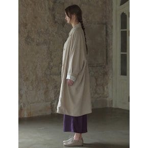 Linen overf trench coat