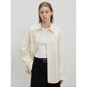 Cotton Overfit Shirt_Cream