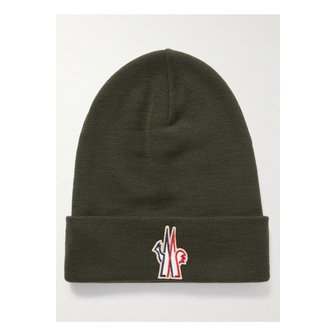 몽클레르 몽클레어 로고 아플리케 골지 울 비니 1647597323538831