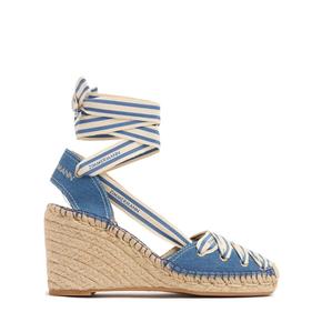 여성 95mm Sol Denim Wedge Espadrilles 블루 79IT3D002 6086339