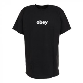 OBEY 남성 반팔 티셔츠 LOWER CASE 2 클래식 165263411BLKO23P