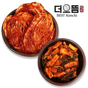 [더으뜸] 국내산 전라도 포기김치 3kg+총각김치 2kg