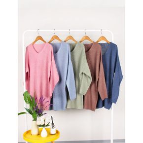 나우R 브이넥 긴팔 니트_P375541687