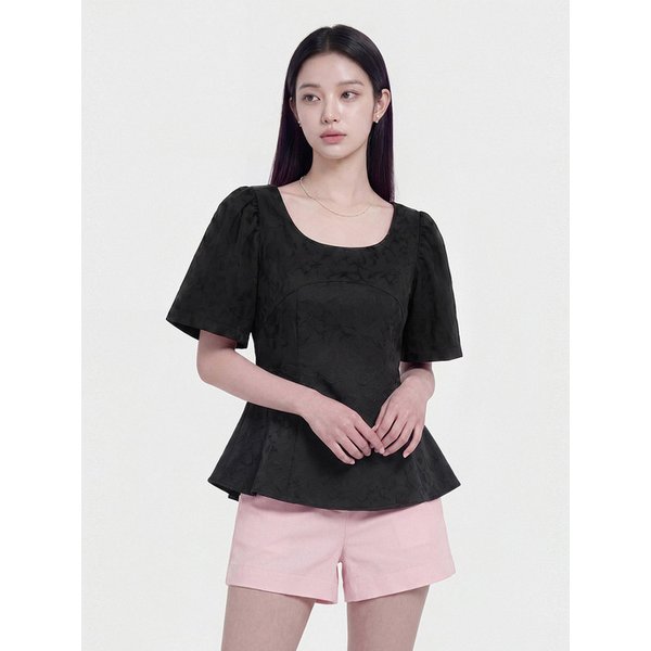 MUSE FLARE BLOUSE BLACK 뮤즈 플레어 블라우스 블랙