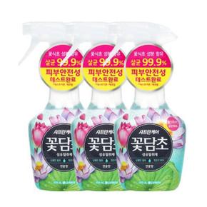 샤프란 꽃담초 섬유탈취제 400ml (연꽃향) 3개입 .