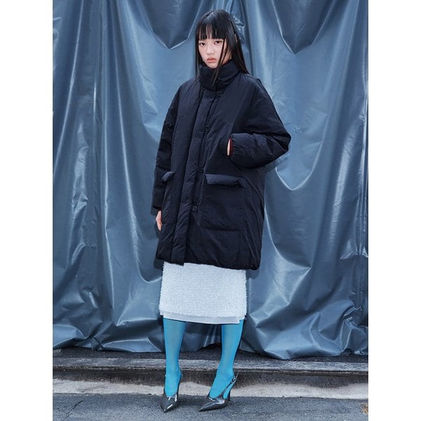 High Neck Long Puffer Down  Black (KE5Y38M025)
