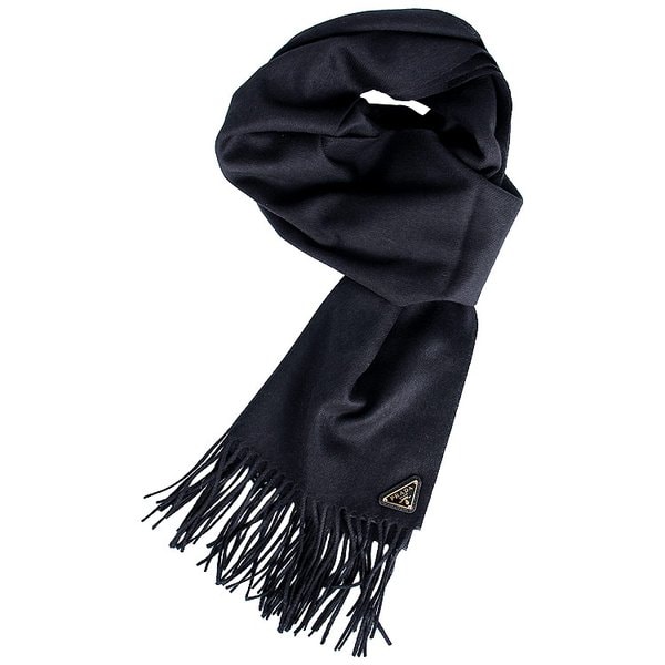 [시흥점] 25FW 삼각로고 실크 캐시미어 머플러 (1FS065 2COP F0632)