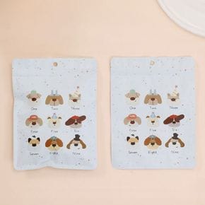 인스 포카 선물 포장 용품 강아지 지퍼백 봉투 15x20