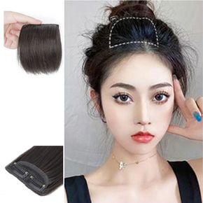 여성 정수리 인모 부분 가발 10cm 1P 볼륨 빗살핀
