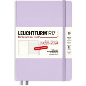 독일 불렛저널 로이텀 2024 다이어리 LEUCHTTURM1917 367681 Weekly Calendar Notebook Medium A