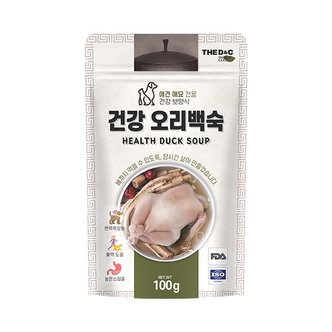 더독 강아지습식간식 파우치 간편건강 오리백숙100g